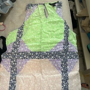 Jcrew multi colored silk tank